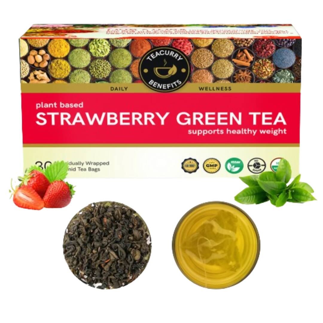 Teacurry Strawberry Green Tea Bags