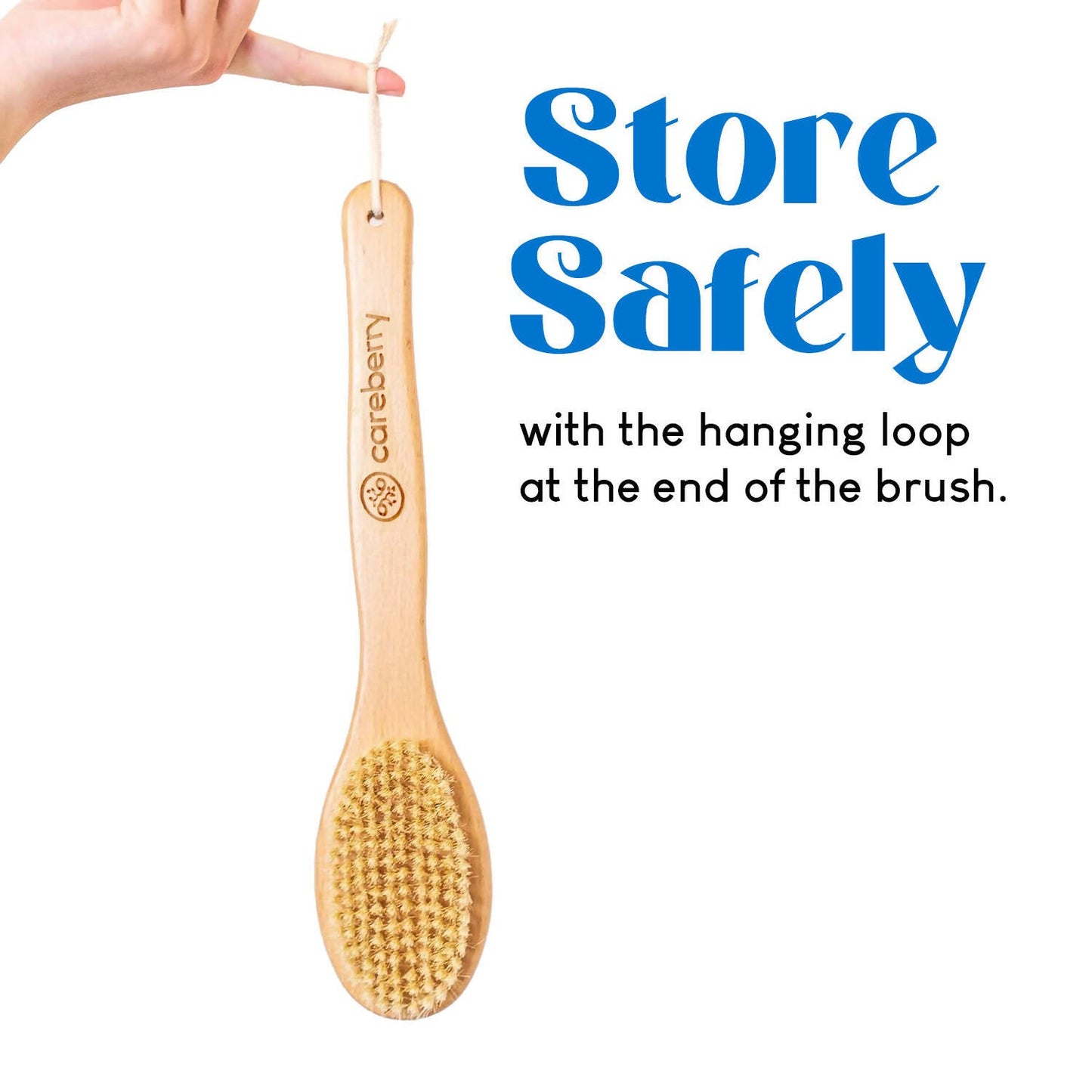 Careberry Dual-Action Bamboo Body Brush