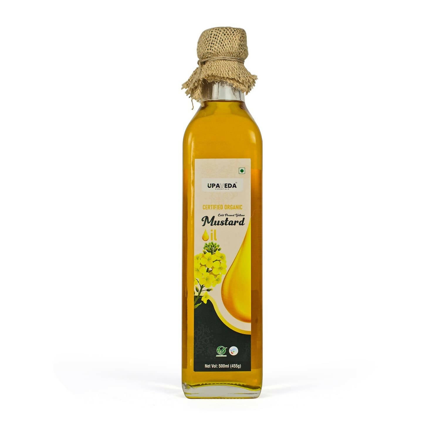 Upaveda Organic Cold Pressed Yellow Mustard Oil - BUDNE