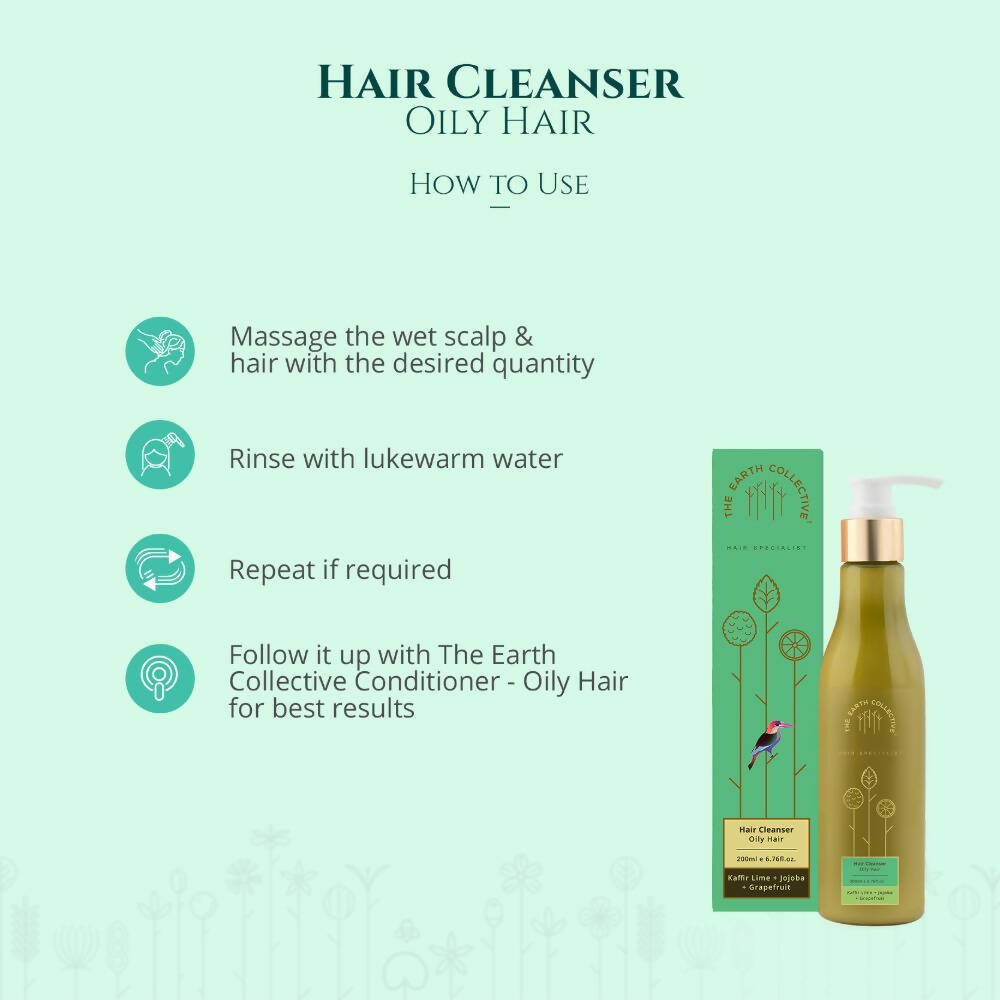 The Earth Collective Hair Cleanser - Oily Hair- Shampoo