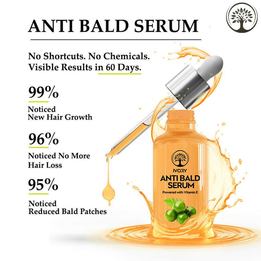 Ivory Natural Bald Serum For Baldness, Hair Thinning And Hair Fall