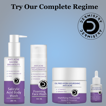 Dermistry Anti Acne 2% Salicylic Acid Niacinamide & Vitamin C Pits Scars Dark Spots Face Serum