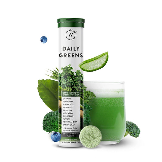 Wellbeing Nutrition Daily Greens Effervescent Tablets - BUDEN