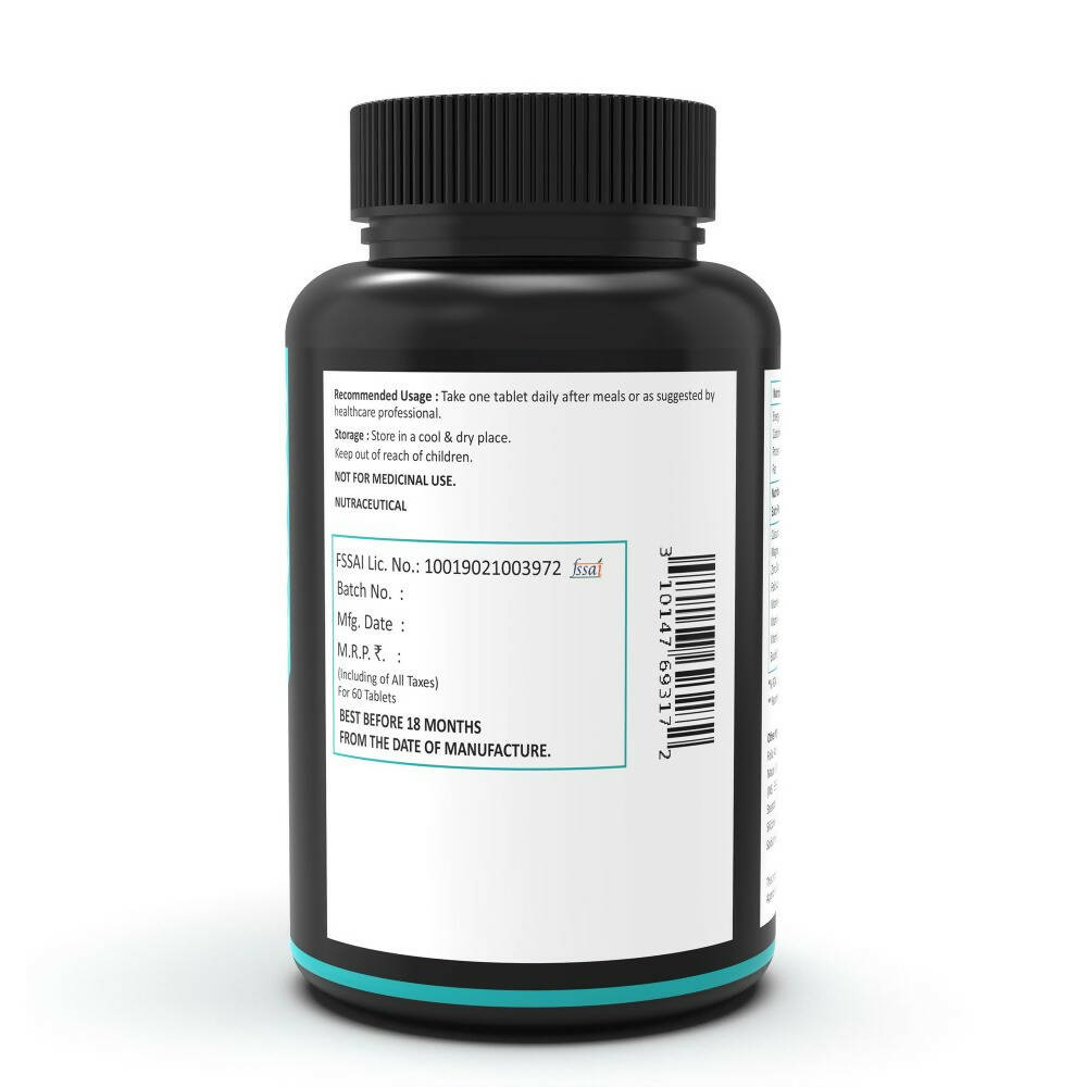 NutritJet Calcium Magnesium Zinc with Vitamin D3 & B12 Veg Tablets