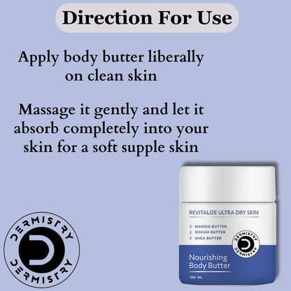 Dermistry Sensitive & Dry Skin Nourishing Body Butter & Calming Soothening Face Cream