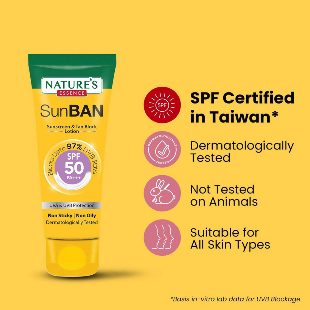 Nature's Essence Sunban Sunscreen & Tan Block Lotion SPF 50