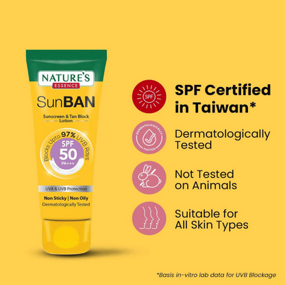 Nature's Essence Sunban Sunscreen & Tan Block Lotion SPF 50