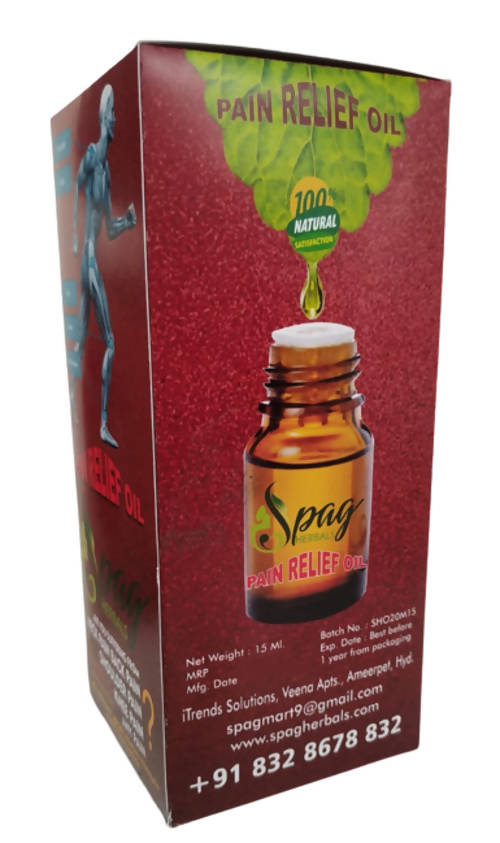 Spag Herbals Organic Pain Relief Oil - usa canada australia