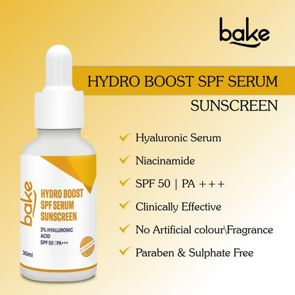 Bake 2% Hyaluronic Acid Hydro Boost Sunscreen Serum Spf 50 Pa+++