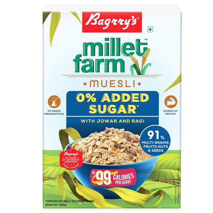 Bagrry's Millet Farm Muesli 0% Added Sugar with Jowar and Ragi