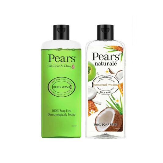 Pears Oil Clear & Glow And Naturale Nourishing Coconut Water Body Wash Combo - BUDNEN