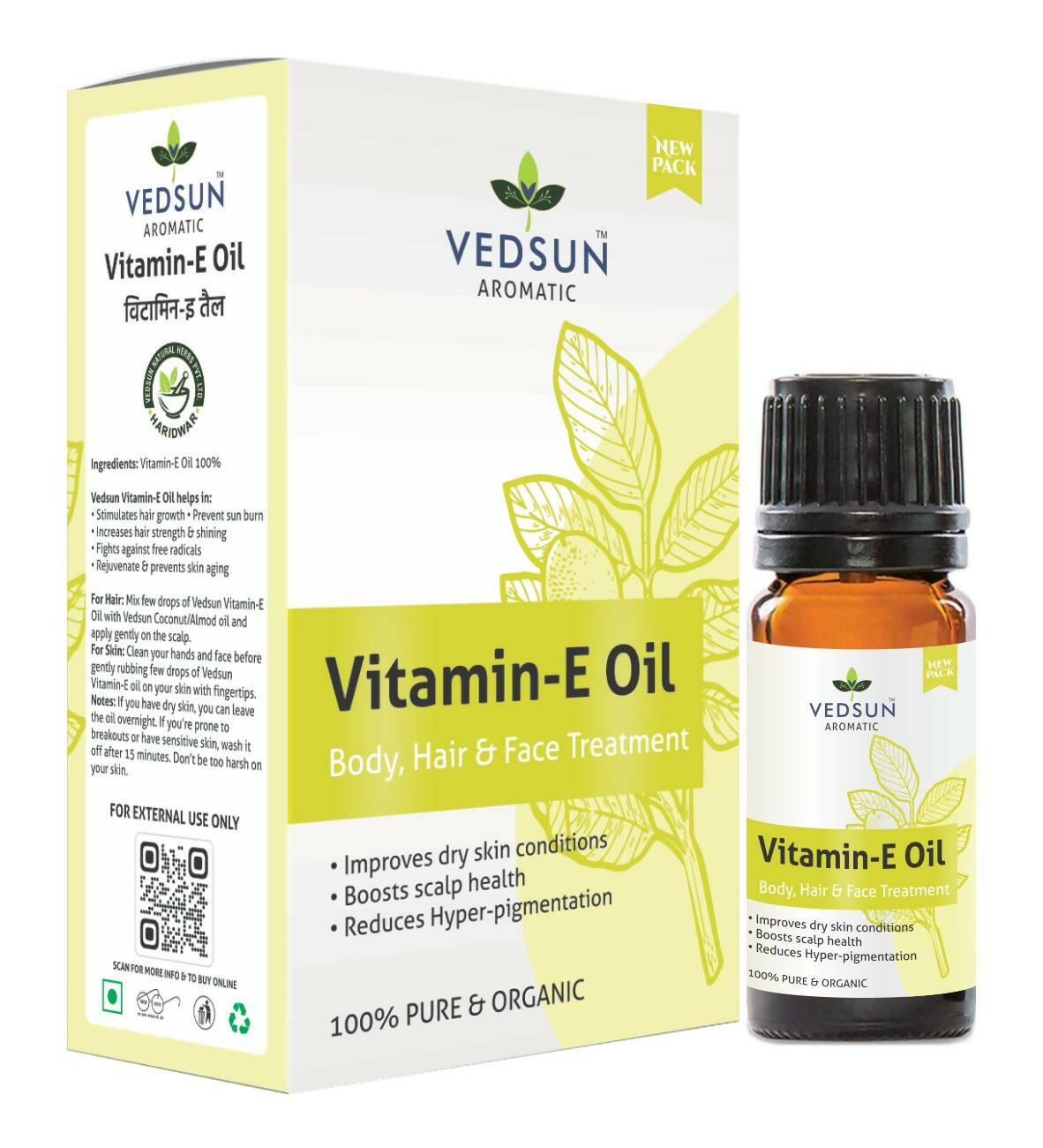 Vedsun Naturals Vitamin E Oil Pure & Organic for Skin - usa canada australia