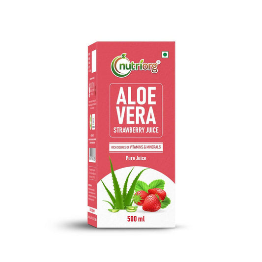 Nutriorg Aloevera Strawberry Juice - BUDNE