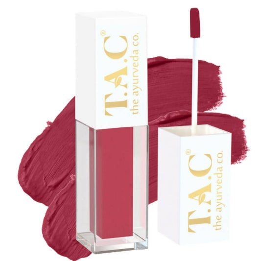 TAC - The Ayurveda Co. Liquid Matte Maroon Fantasy Lipstick - BUDNE