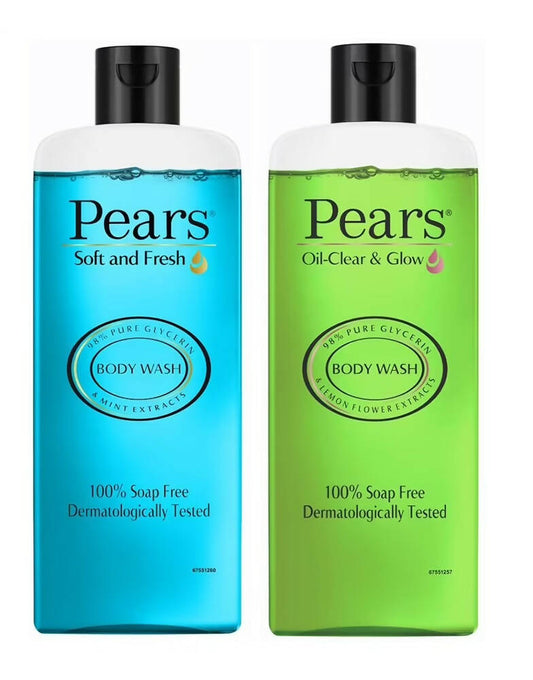 Pears Soft & Fresh and Oil Clear Body Wash Combo - BUDNEN
