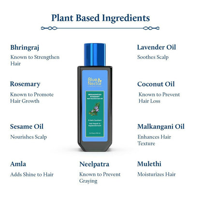 Blue Nectar Briganantadi Rosemary Hair Nourishment Oil