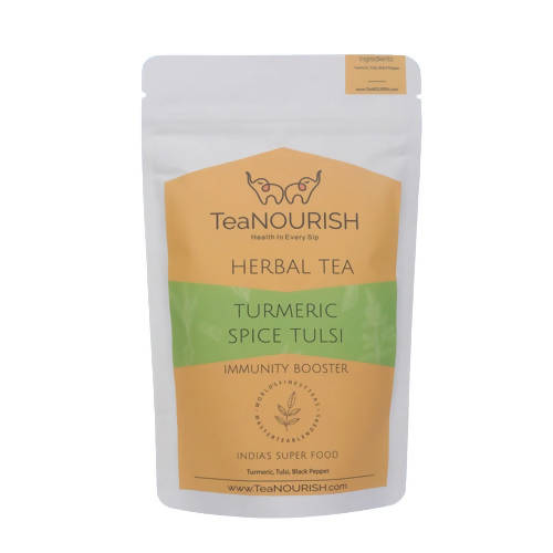 TeaNourish Turmeric Spice Tulsi Herbal Tea - BUDNE