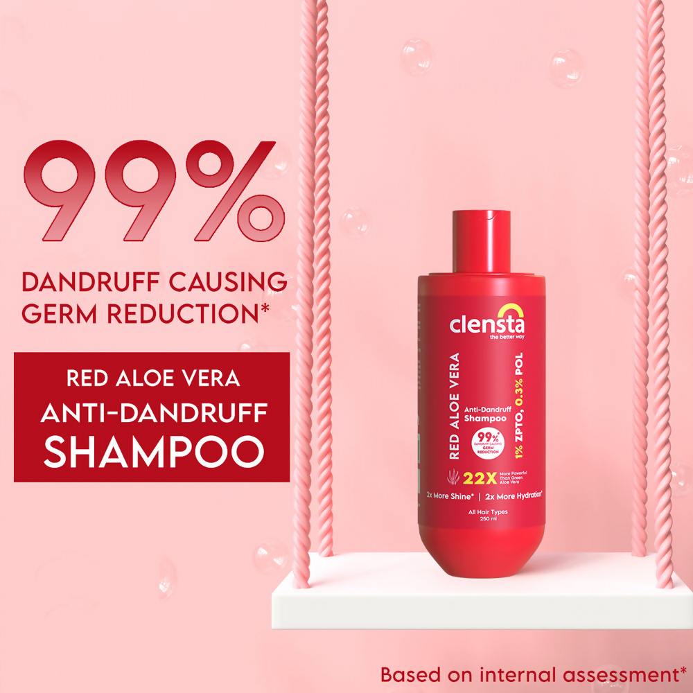 Clensta Red Aloe Vera Anti-Dandruff Shampoo