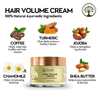 Ivory Natural Hair Volume Cream For Thicker, Fuller Looking Hair