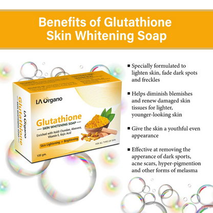 LA Organo Glutathione Haldi Chandan Skin Lightening & Brightening Soap