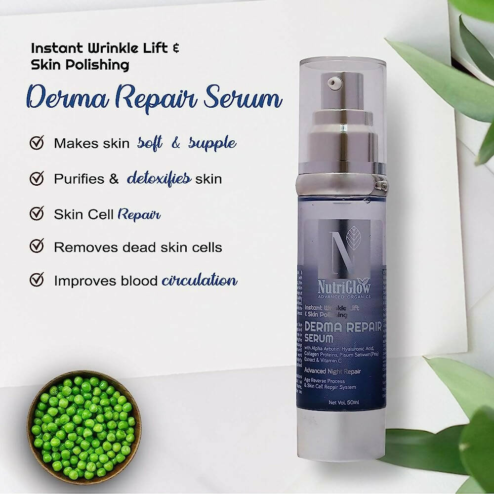 NutriGlow Advanced Organics Instant Wrinkle Lift & Skin Polishing Derma Repair Face Serum