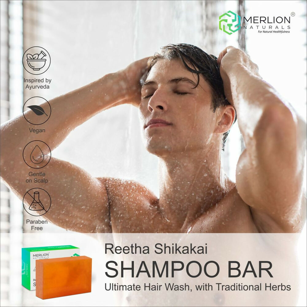 Merlion Naturals Traditional Shampoo Bar with Shikakai and Reetha