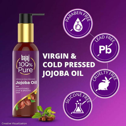Bajaj 100% Pure Jojoba Oil for Conditioned Hair & Smooth Skin