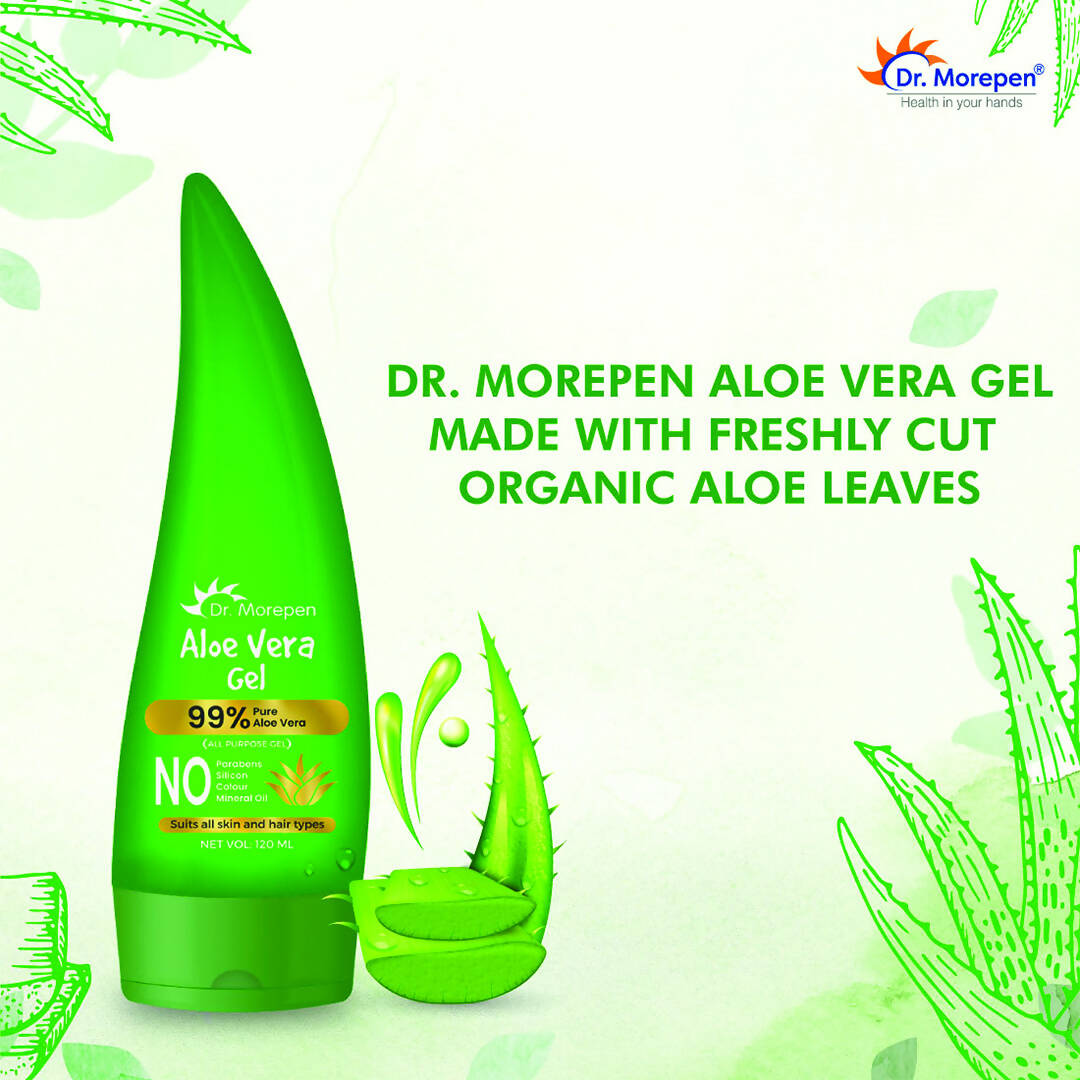 Dr. Morepen 99% Pure Aloe Vera Gel for Glowing Skin & Healthy Hair