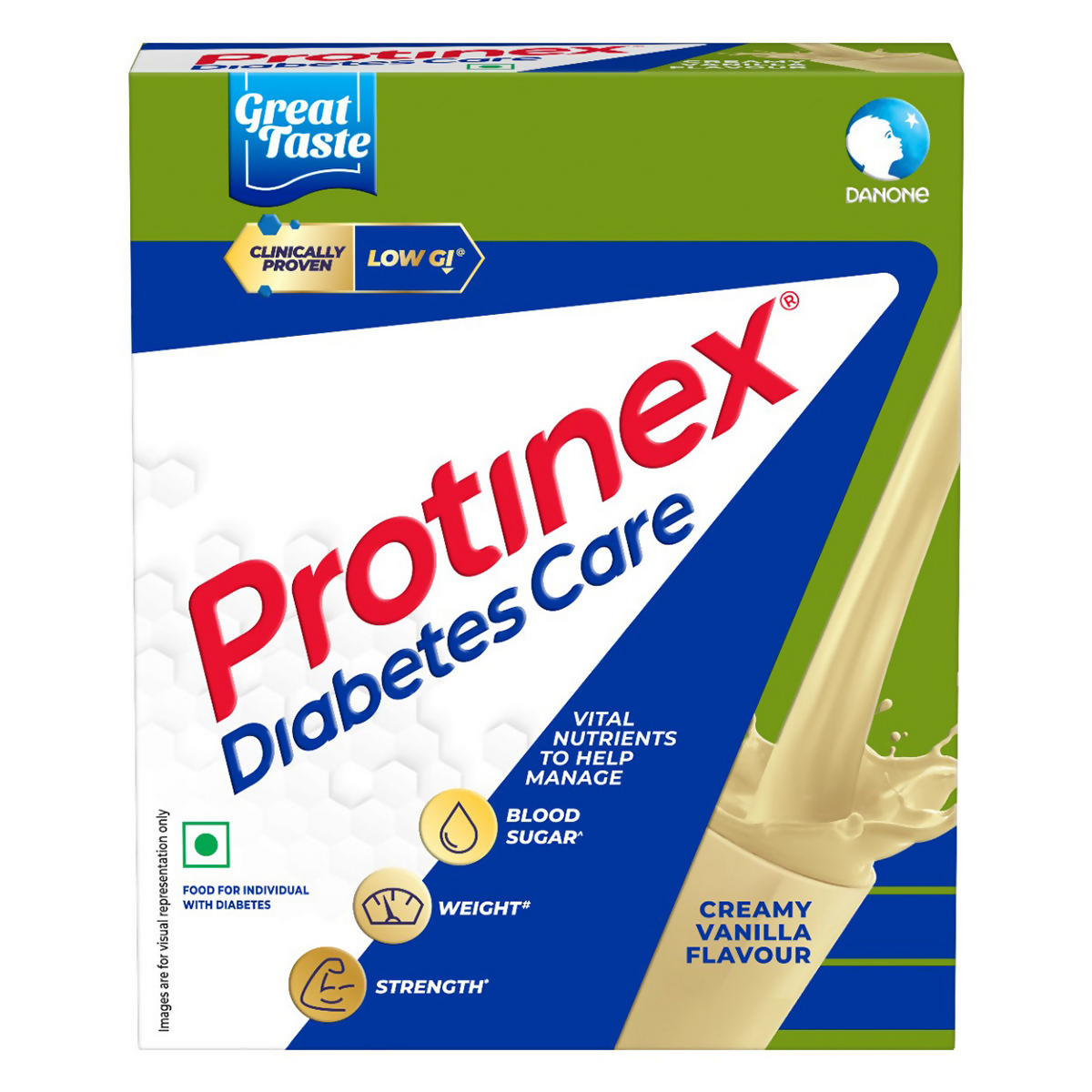 Protinex Diabetes Care Nutritional Drink Powder for Adults - Creamy Vanilla Flavor - BUDNE