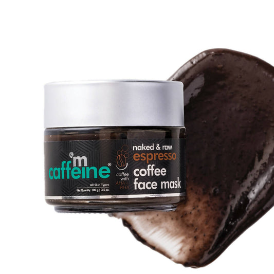 mCaffeine Naked & Raw Espresso Coffee Face Mask with Natural AHA & BHA - BUDNE