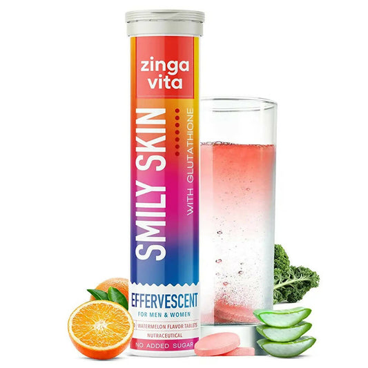 Zingavita Smily Skin Effervescent Tablets (Watermelon Flavor) Sugar Free - BUDEN