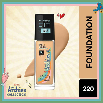 Maybelline New York Fit Me Matte+Poreless The Archies Collection Liquid Foundation - 220