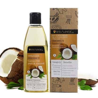 Soulflower Coldpressed Coconut Carrier Oil Pure & Natural