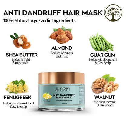 Ivory Natural Dandruff Hair Mask - Scalp Wellness, Assists With Dandruff For Both Men & Women