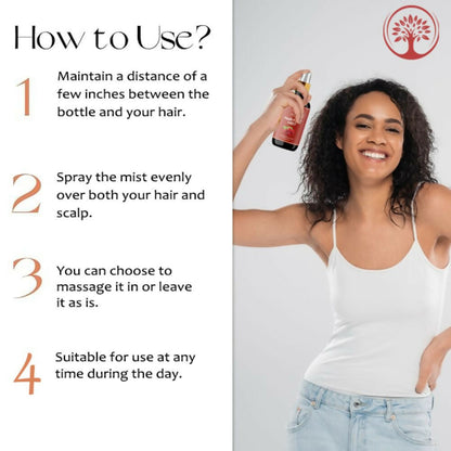 Ivory Natural Hair Mist For Long Hair For Growth Of Hair, Strengthen Follicles, And Restore Shine