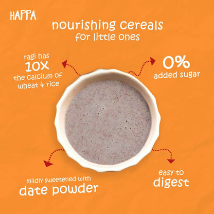 Happa Organic Ragi Porridge Mix- Ragi+Almonds+Dates and Ragi+Carrot+Beetroot Combo