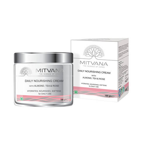 Mitvana Daily Nourishing Cream (with Almond, Tea & Rose) - BUDNE