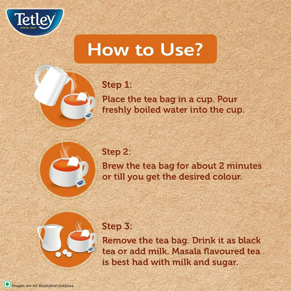 Tetley Masala Chai With Natural Flavour Black Tea Bags