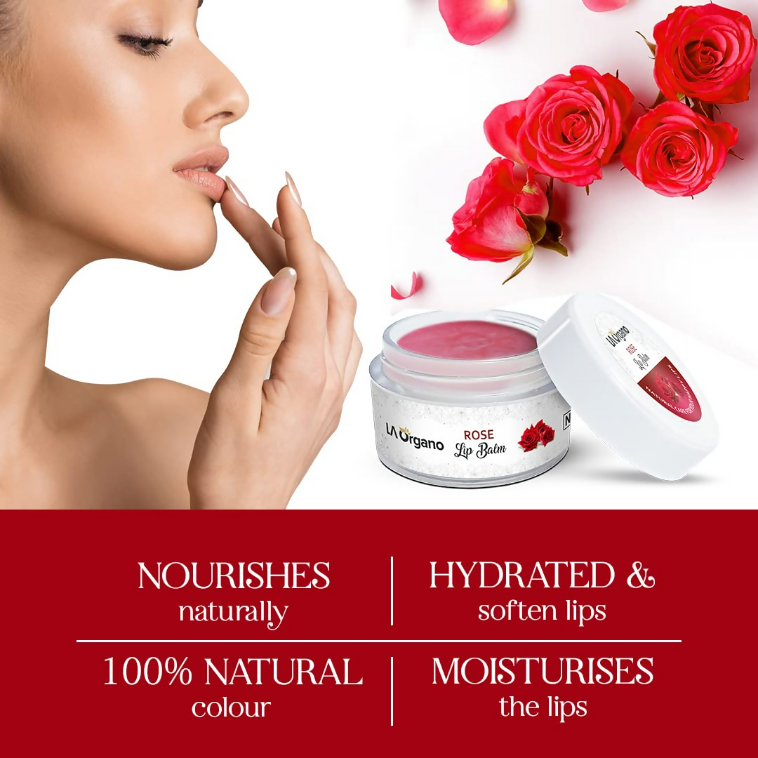 LA Organo Rose Lip Balm For Dry Chapped Lips