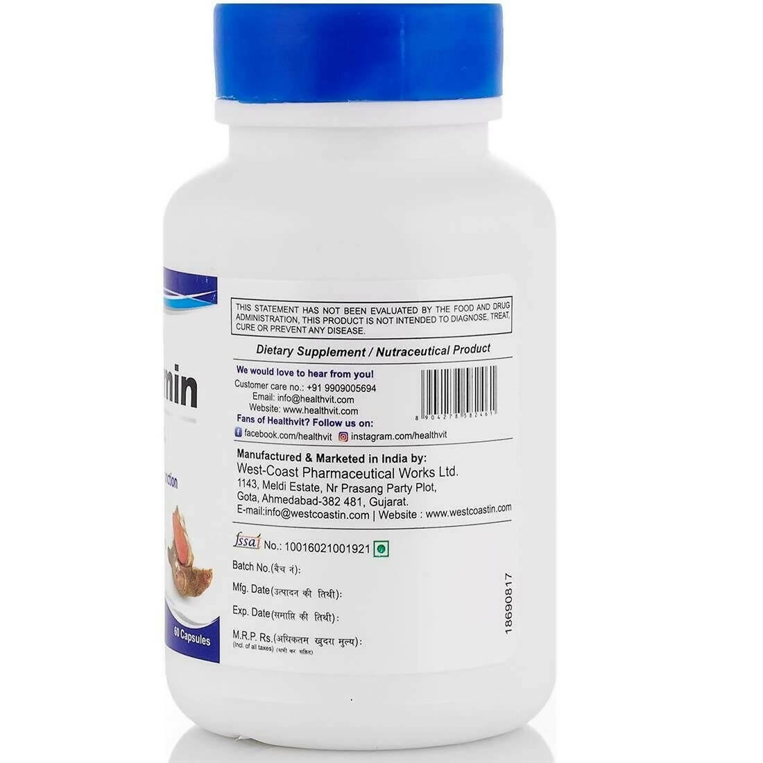 Healthvit Ultra-Pure Curcumin 475mg Capsules