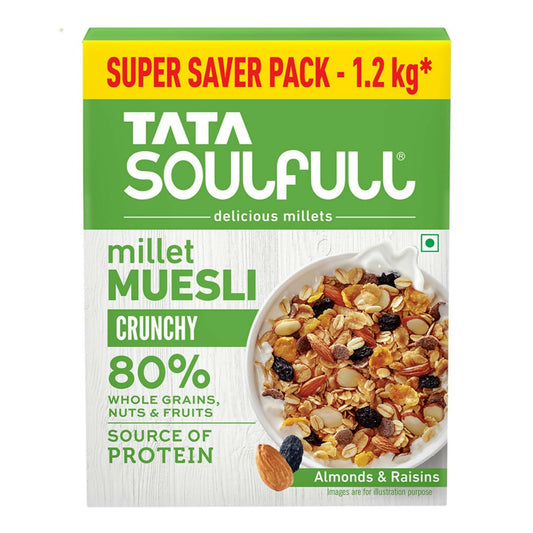 Tata Soulfull Millet Muesli Crunchy Breakfast Cereals - BUDNE
