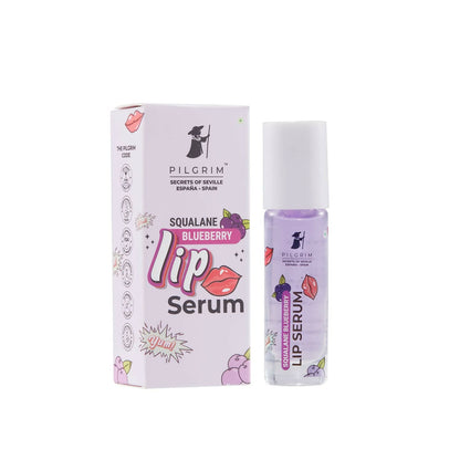 Pilgrim Spanish Lip Serum (Blueberry) with Roll-on For Visibly Plump Lips, Hydrating Lip Serum For Dark Lips