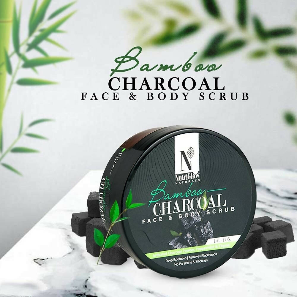 NutriGlow NATURAL'S Bamboo Charcoal Face & Body Scrub