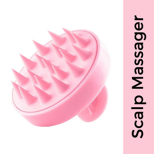 Nykaa Naturals Scalp Massager Brush For Blood Circulation & Natural Hair Growth - Pink