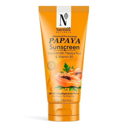 NutriGlow NATURAL'S Advanced Pro Formula Papaya Sunscreen SPF 50 PA+++ - BUDEN