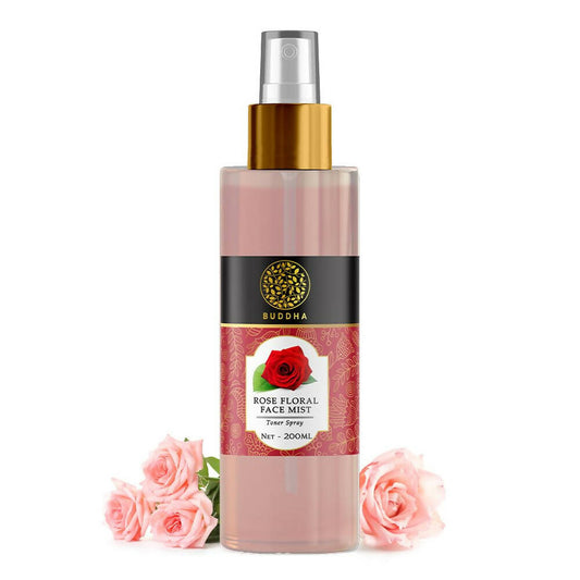 Buddha Natural Rose Facial Mist Toner - For Skin Lightening and Dark Spots Men & Women - BUDNE