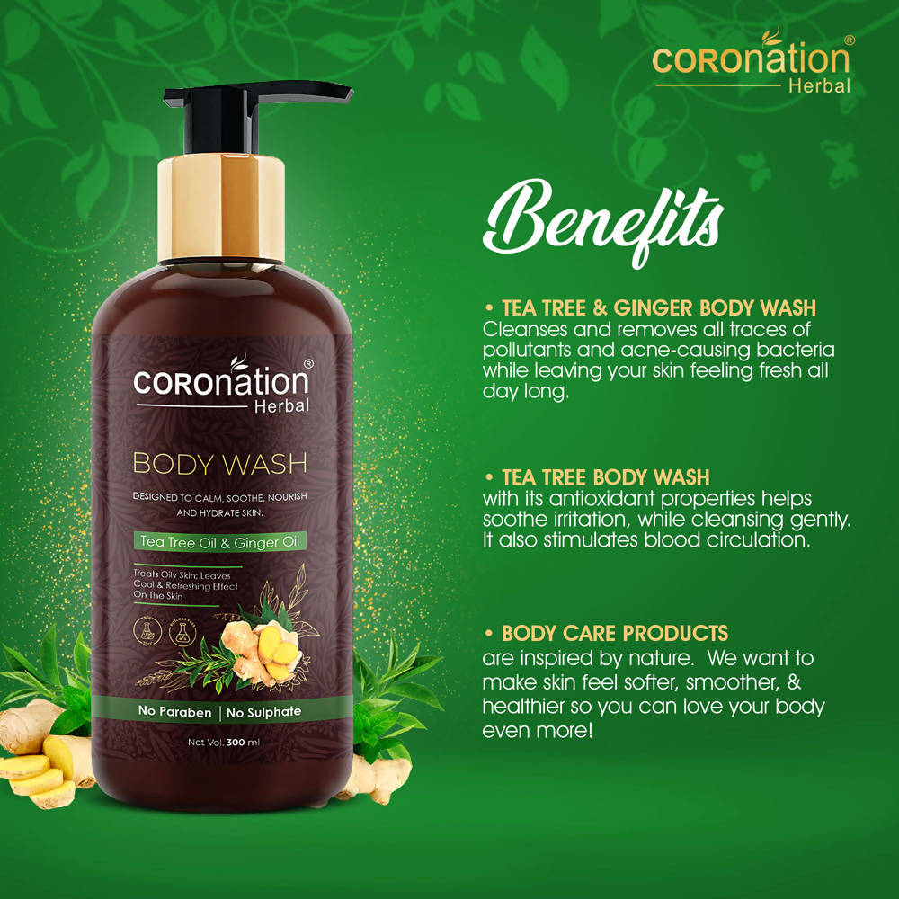 Coronation Herbal Tea Tree Oil & Ginger Oil Body Wash