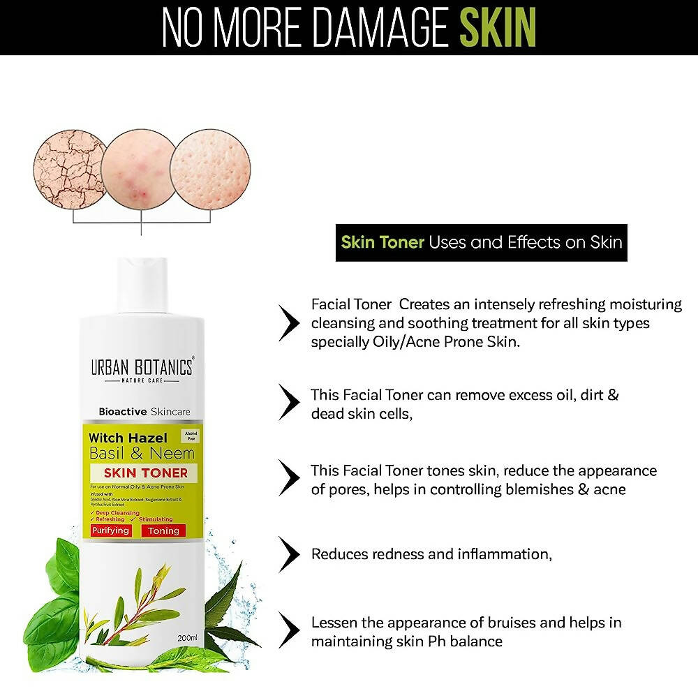 Urban Botanics Alcohol Free Skin Toner for Face