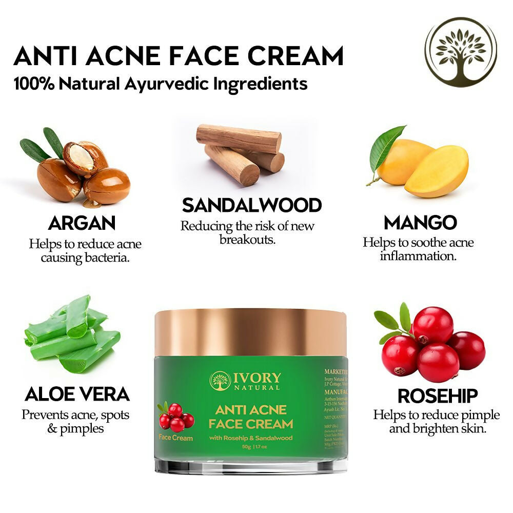 Ivory Natural Acne Face Cream For Acne Free Face