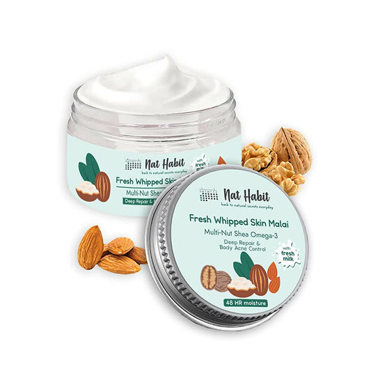 Nat Habit Multi-Nut Shea Omega-3 Fresh Whipped Skin Malai - BUDNE